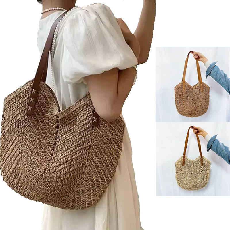 Crochet Bag Raffia - 2026 여름 핸들백 속이 빈 라피아