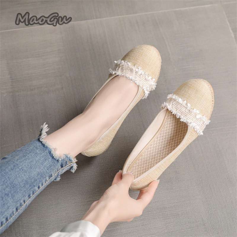 Wedge Espadrille Women - 여성용 에스파드리유 웨지 슈즈 라운드 토