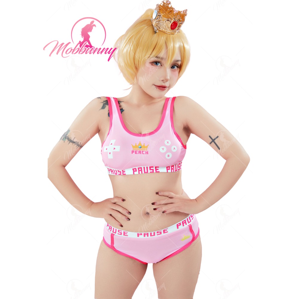 Bralette Triangle Set - MOBBUNNY 복숭아 파생 스포츠 탱크 탑과