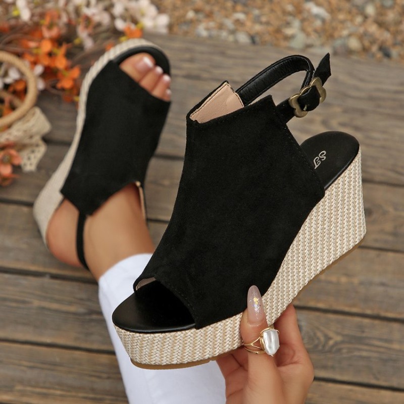 Wedge Espadrille Women - 여성 샌들 여름 웨지 플랫폼 스웨이드