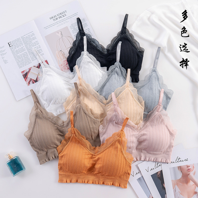 Bralette Triangle Set - 3D 섹시 란제리 심리스 스포츠 브라,