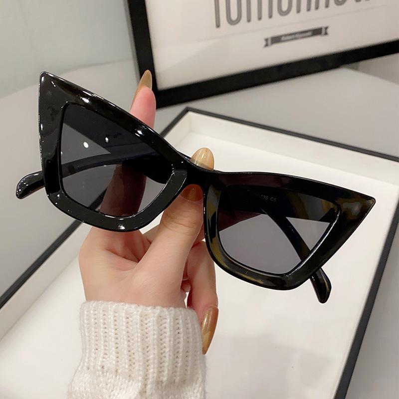 Sunglasses Cat Eye - 새로운 빅 프레임 빈티지 스퀘어 선글라스