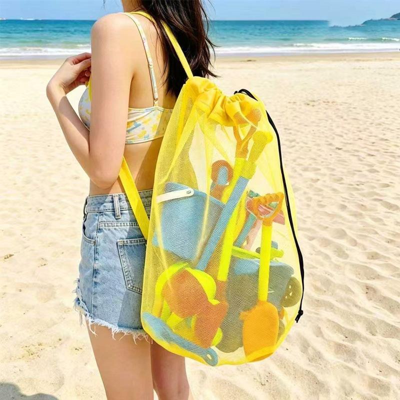 Tote Bag Beach - 대용량 휴대용 메쉬 비치 수납 가방