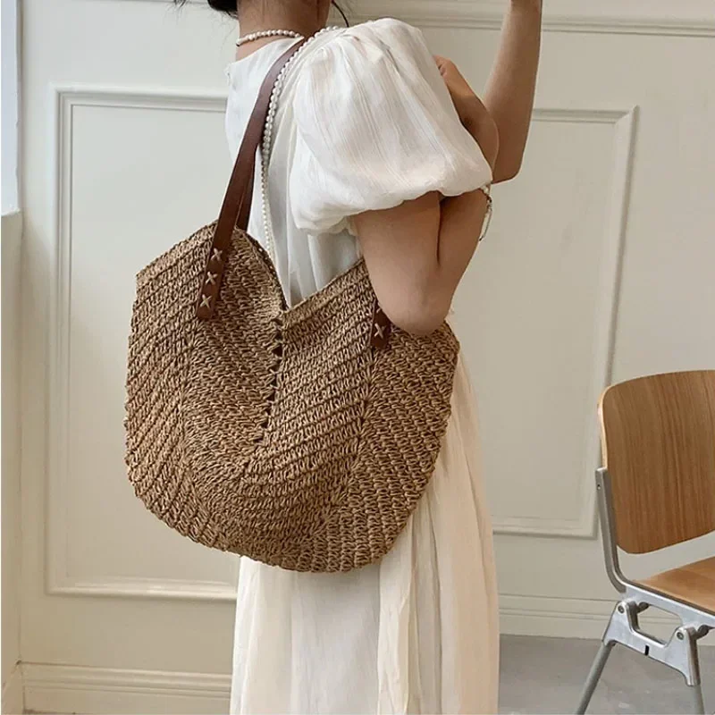 2026 여름 핸들백 속이 빈 라피아 크로셰 비치백 캐 - Crochet Bag Raffia 리뷰 및 가격