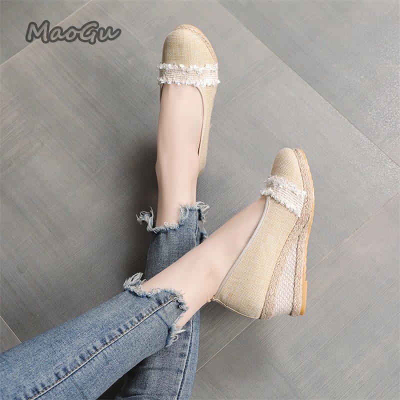 여성용 에스파드리유 웨지 슈즈 라운드 토 슬립온 캐주얼 - Wedge Espadrille Women 리뷰 및 가격