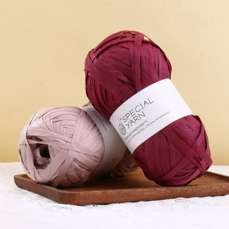 100g/개 라피아 플랫얀, 핸드 크로셰 뜨개질 모자  - Crochet Bag Raffia 리뷰 및 가격