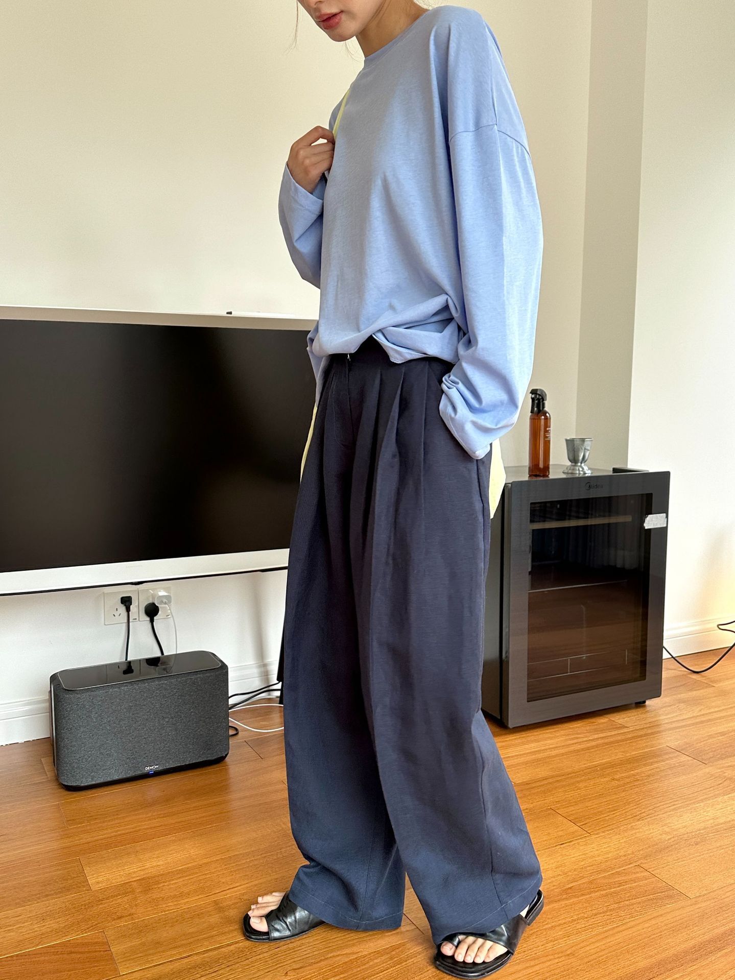 캐주얼 린넨 와이드 레그 팬츠 플리츠 통근용 하이웨이스 - Linen Pant Wide 리뷰 및 가격