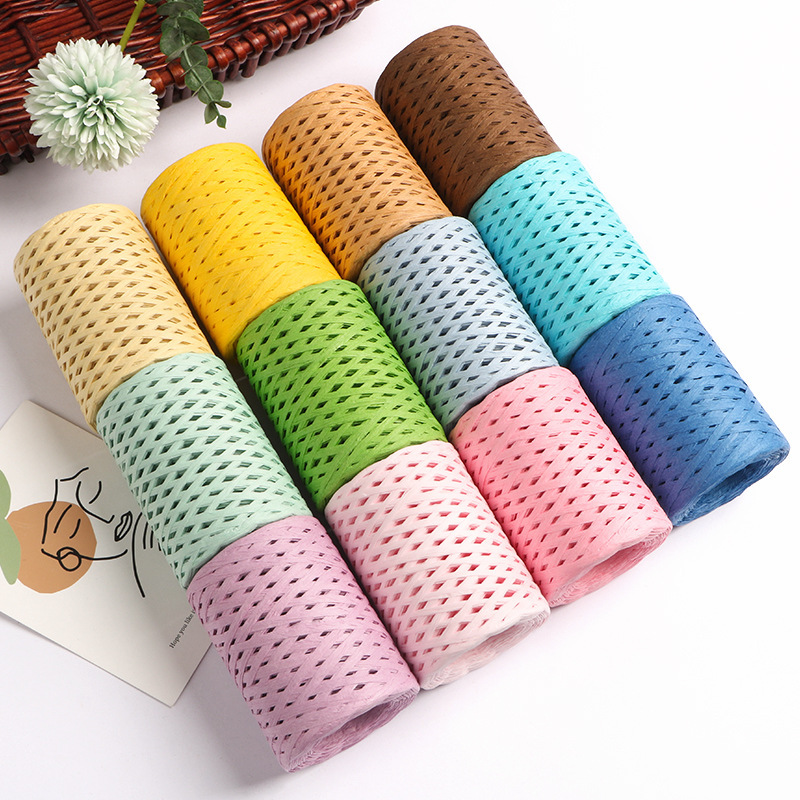 150M 자연 라피아 짚 원사 뜨개질 크로 셰 뜨개질  - Crochet Bag Raffia 리뷰 및 가격