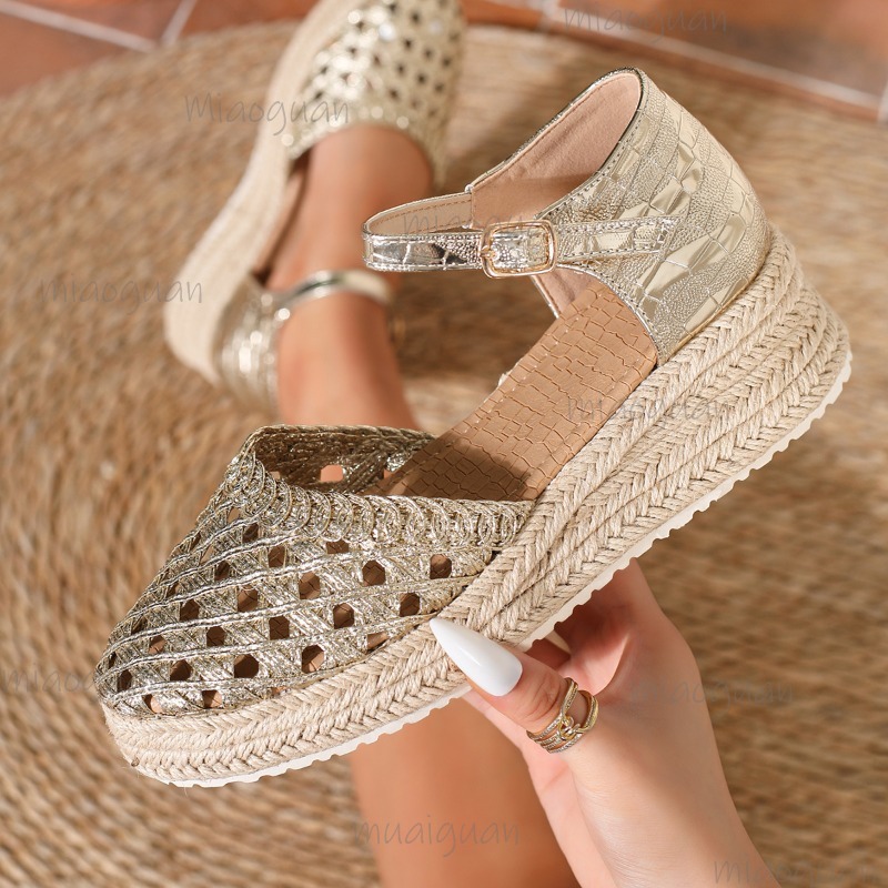 보헤미안 여성용 속이 비치는 엑스파드리유 웨지 샌들 발 - Wedge Espadrille Women 리뷰 및 가격
