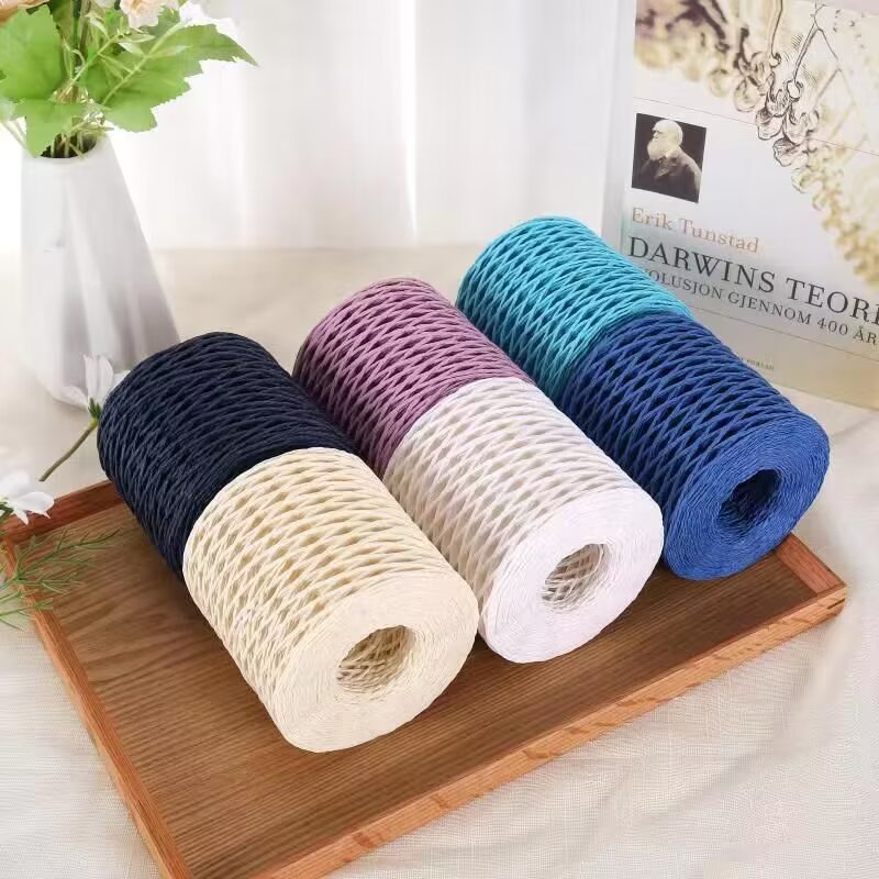 190g 라피아 원사, 대나무 섬유로 만든 밀짚 종이  - Crochet Bag Raffia 리뷰 및 가격