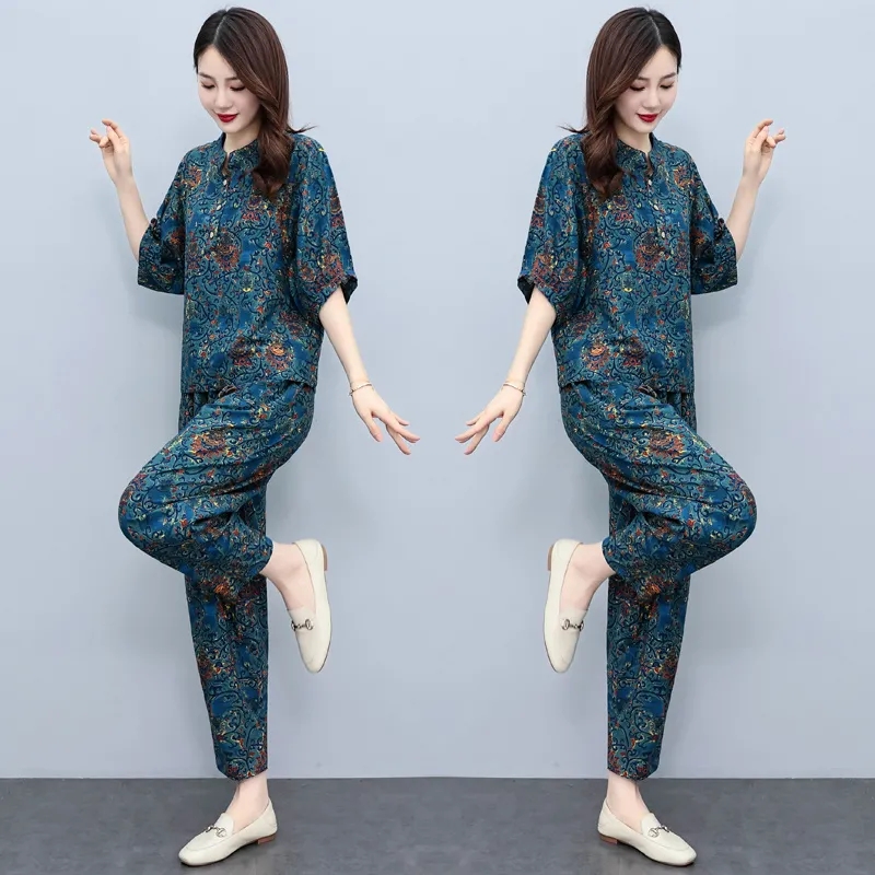 중년 여성 여름 슈트 2026 신상 패션 나이를 감춰주 - Linen Pant Wide 리뷰 및 가격