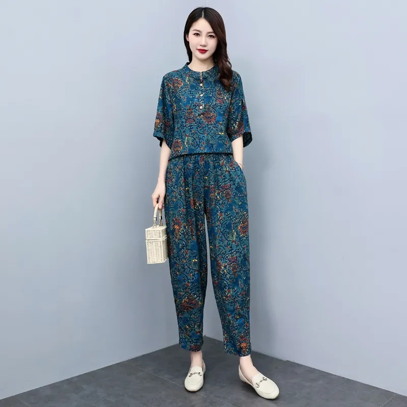 중년 여성 여름 슈트 2026 신상 패션 나이를 감춰주 - Linen Pant Wide 리뷰 및 가격