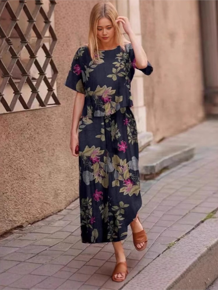 2025 봄 여름 뉴 플러스 사이즈 2 피스 세트 여성 - Linen Pant Wide 리뷰 및 가격