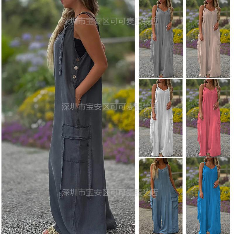 루즈핏 여름 점프수트 캐주얼 린넨 와이드 레그 점프수트 - Jumpsuit Linen Relaxed 리뷰 및 가격