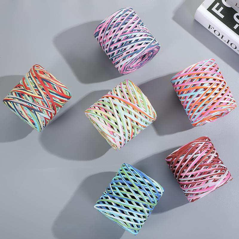 200M 라피아 종이 로프 짚실 뜨개질용 종이실 DIY - Crochet Bag Raffia 리뷰 및 가격