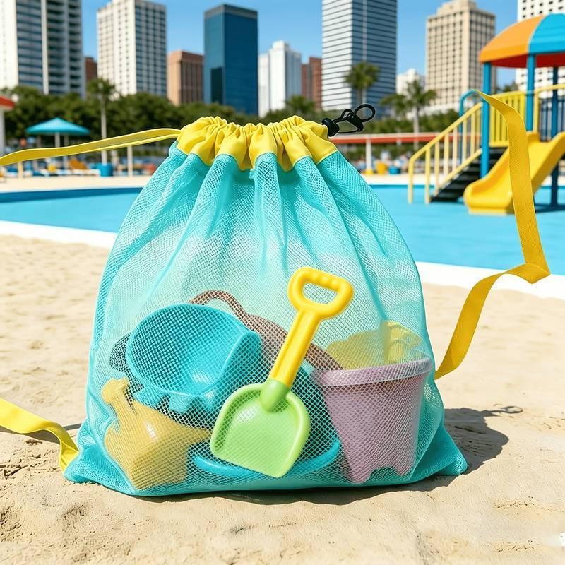 대용량 휴대용 메쉬 비치 수납 가방 통기성 접이식 1개 - Tote Bag Beach 리뷰 및 가격