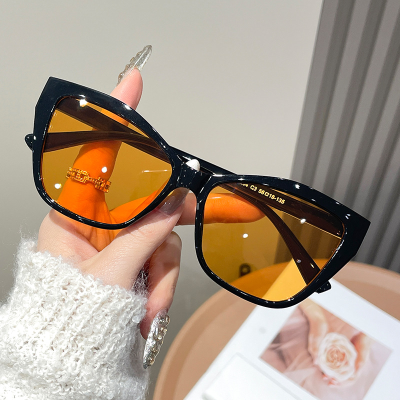 여성 컬러 블록 캣아이 안경테 트렌디한 올매치 패션 개 - Sunglasses Cat Eye 리뷰 및 가격