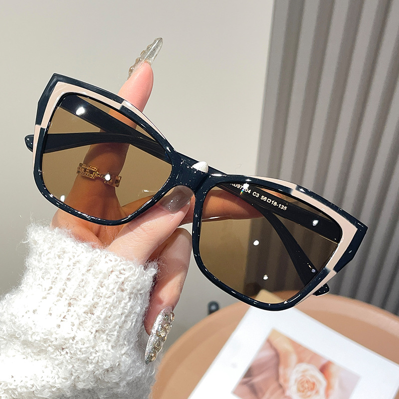 여성 컬러 블록 캣아이 안경테 트렌디한 올매치 패션 개 - Sunglasses Cat Eye 리뷰 및 가격