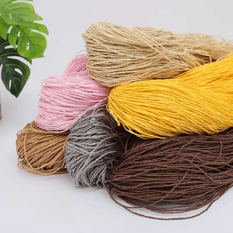 200g 2겹 면 라피아 실 손뜨개 여름 모자 가방 D - Crochet Bag Raffia 리뷰 및 가격