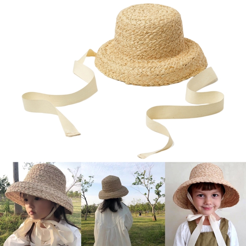 손으로 짠 어린이 밀짚 모자, 여아 플로피 모자, 넓은 - Hat Floppy Wide 리뷰 및 가격
