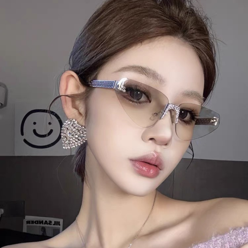 여성용 섹시 캣아이 무테 라인스톤 선글라스 명품 브랜드 - Sunglasses Cat Eye 리뷰 및 가격