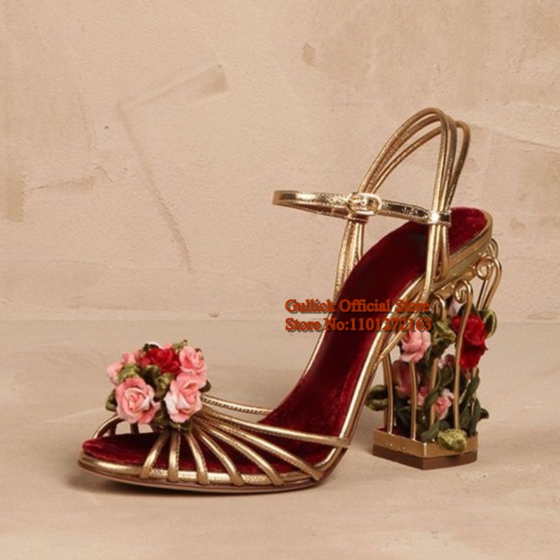 럭셔리 버드 케이지 여성 샌들 골드 메탈릭 가죽 스트랩 - Sandal Strappy Heeled 리뷰 및 가격