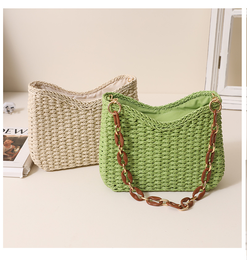 여성용 밀짚 가방: 해변 휴가용 단색 숄더백 부드럽고  - Tote Bag Beach 리뷰 및 가격