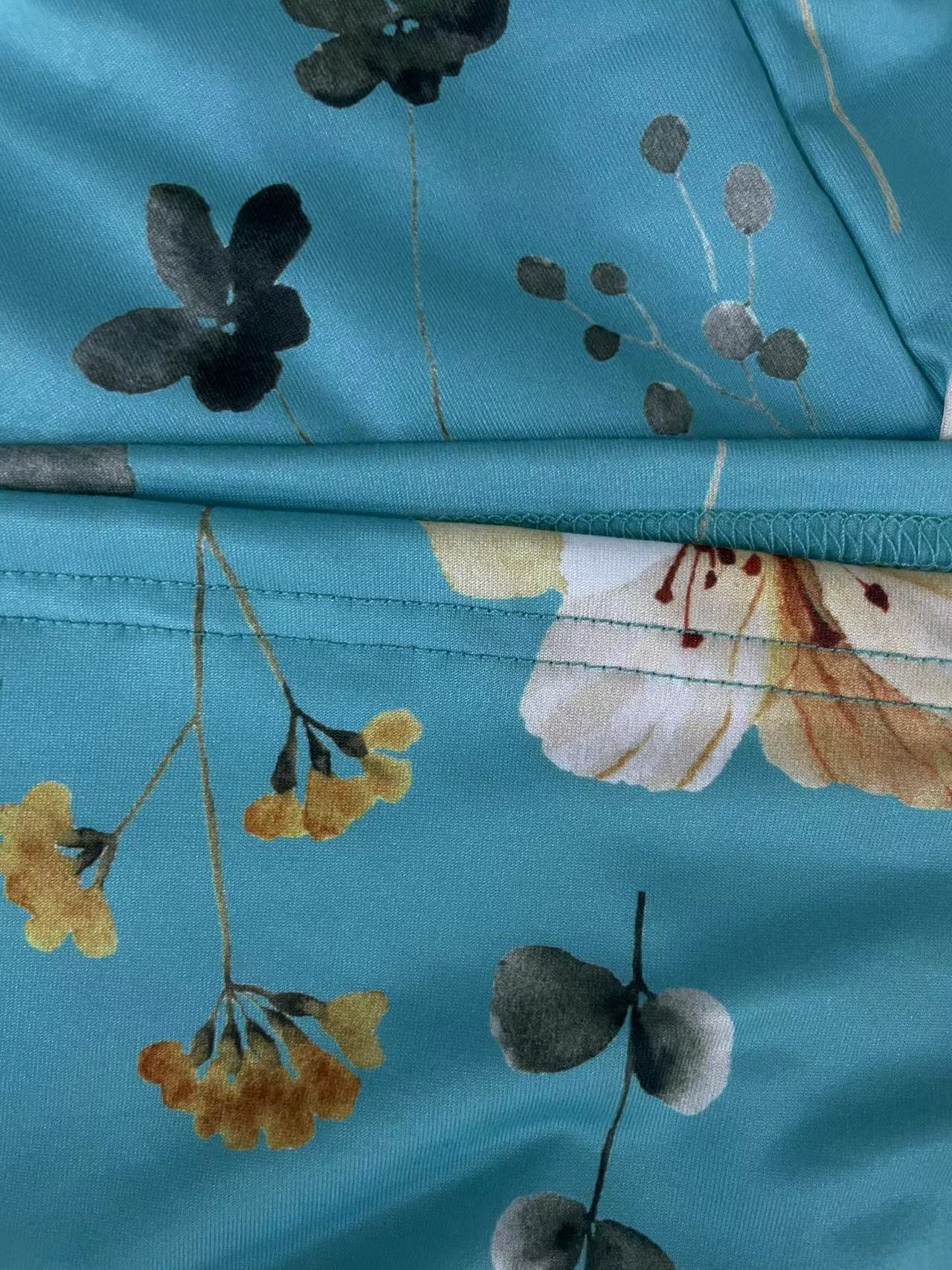 플러스 사이즈 올오버 프린트 캐미 롬퍼 점프수트, 캐주 - Romper Floral Print 리뷰 및 가격
