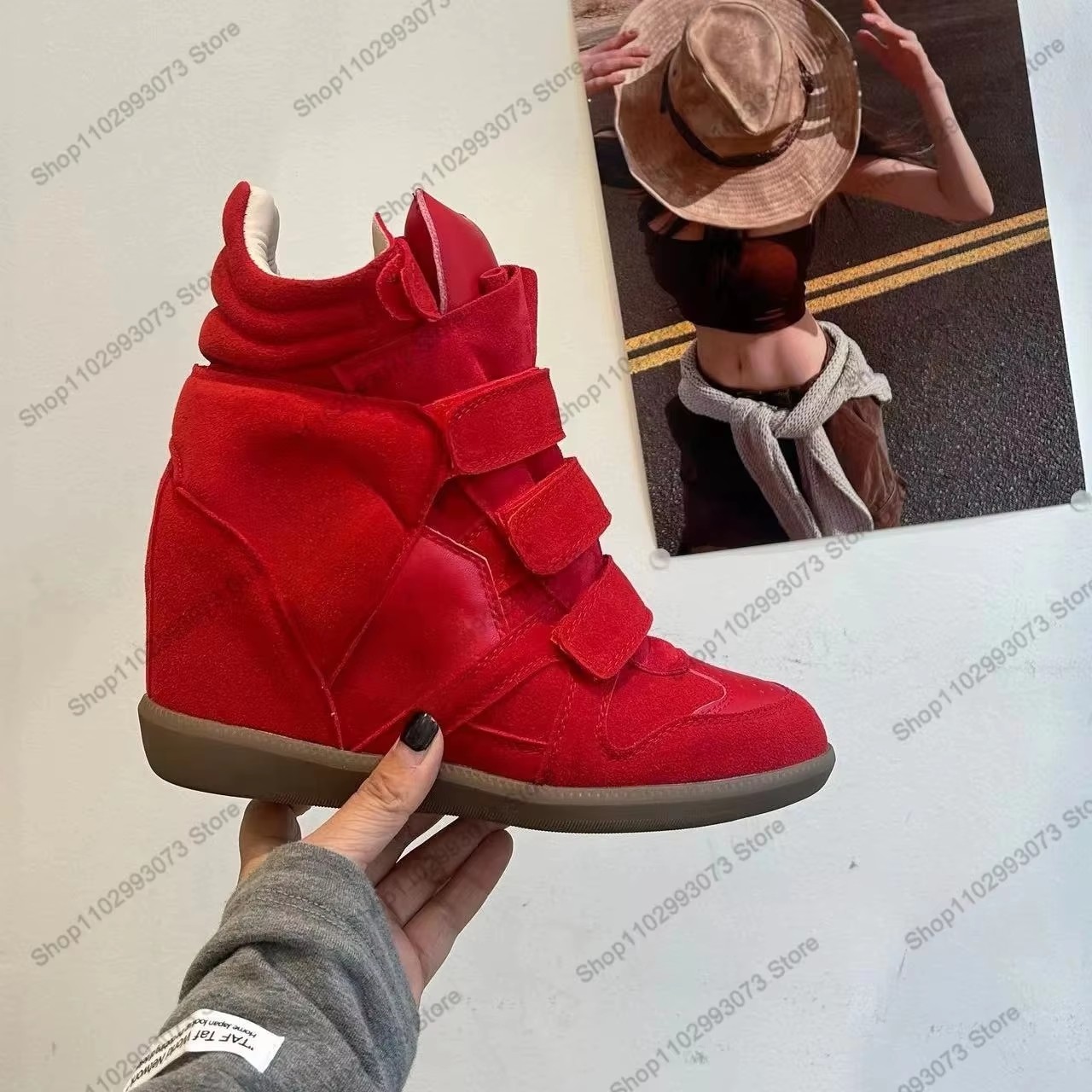 여성용 히든 웨지힐 하이탑 스니커즈 스웨이드 가죽 스플 - Wedge Espadrille Women 리뷰 및 가격