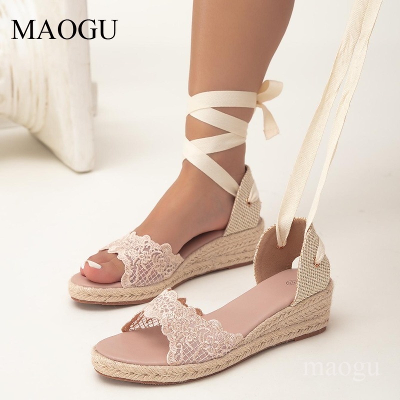 여성용 보호 웨지 에스파드리유 샌들 발목 랩 플랫폼 슈 - Wedge Espadrille Women 리뷰 및 가격