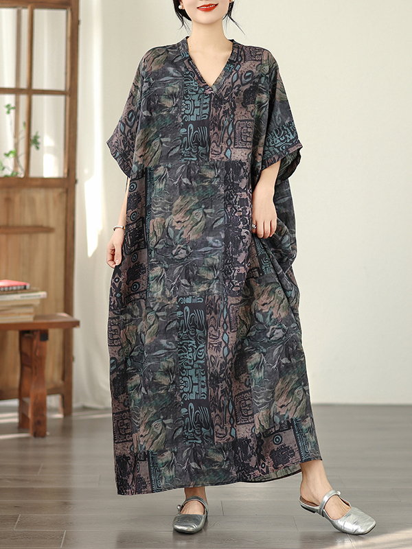 여름 플로럴 휴가 스타일 여행 V넥 레트로 롱 드레스  - Linen Dress Wrap 리뷰 및 가격